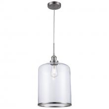 Trans Globe PND-2185 BN - 1LT PENDANT-LG DOWN CLEAR SHAD